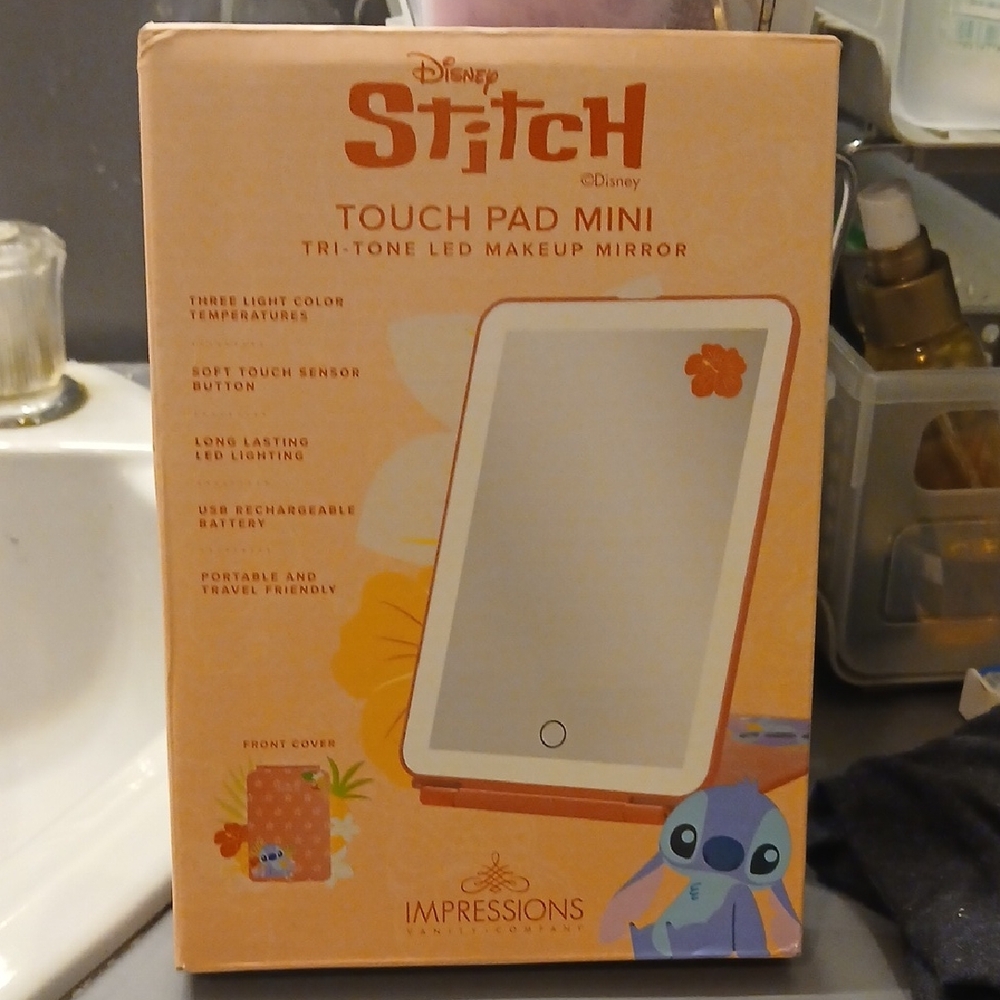 SOLD Impressions Vanity Co Disney Sti Touch Pad Mini Tri Tone LED Makeup Mirror